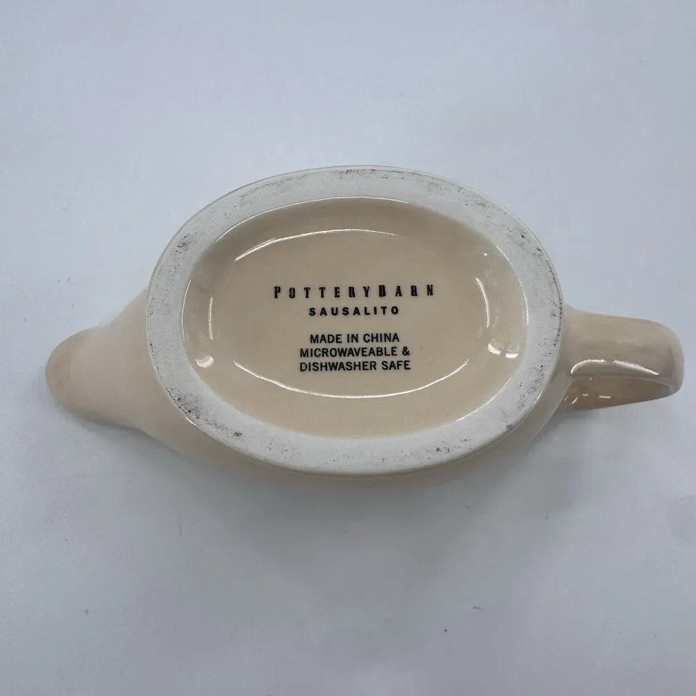 Pottery Barn Gravy Boat Bowl Sausalito Amber Dish Serving Fast Shipping